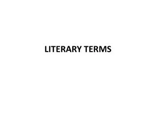 LITERARY TERMS