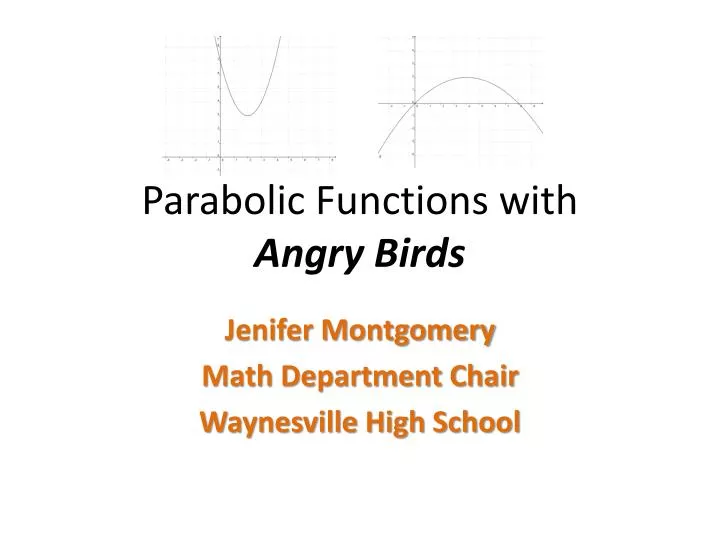parabolic functions with angry birds