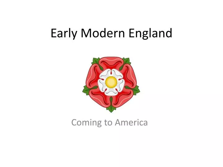 early modern england