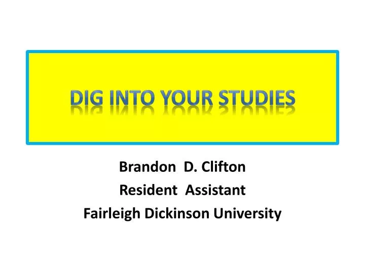 dig into your studies
