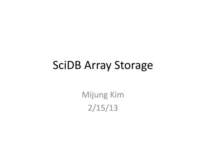 scidb array storage