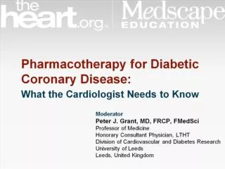 Pharmacotherapy for Diabetic Coronary Disease: