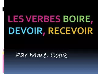 par mme cook