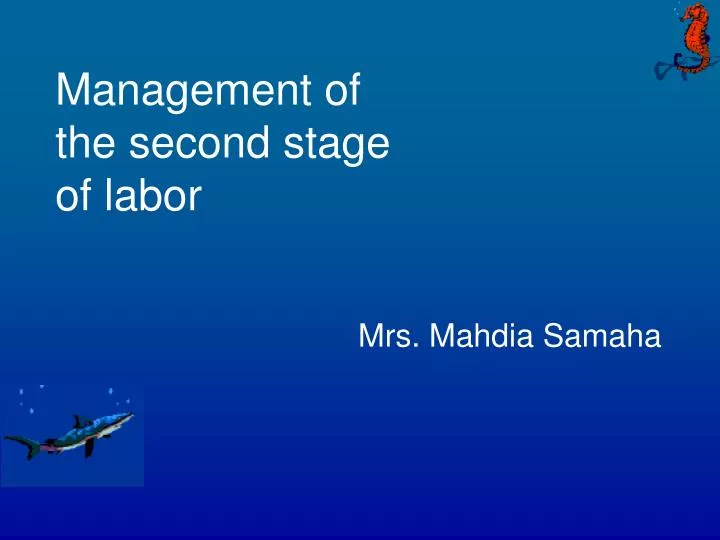 management of the second stage of labor