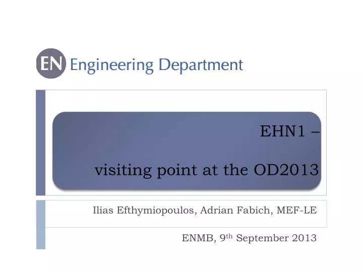 ehn1 visiting point at the od2013