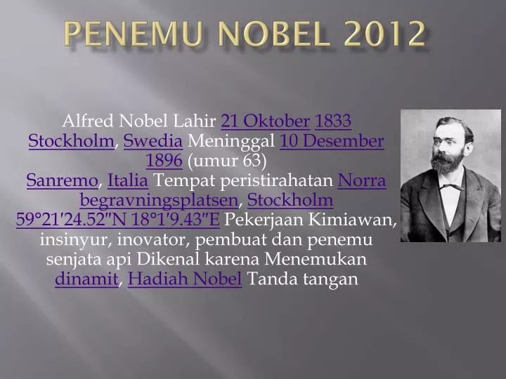 penemu nobel 2012
