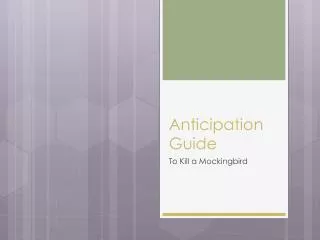 anticipation guide