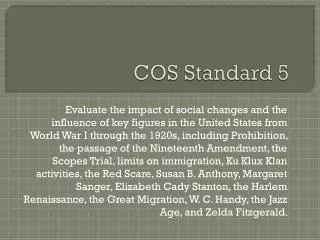 COS Standard 5