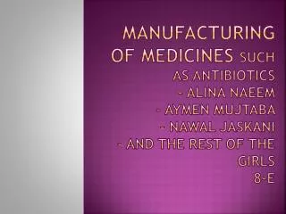 Antibiotics Introduction