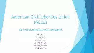 American Civil Liberties Union (ACLU) youtube/watch?v=h3u2kSgpD0Y