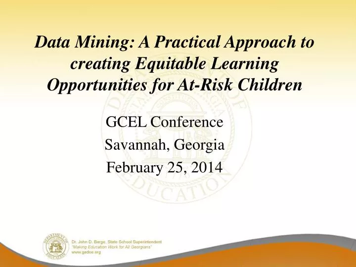 data mining a practical approach to creating equitable learning opportunities for at risk children