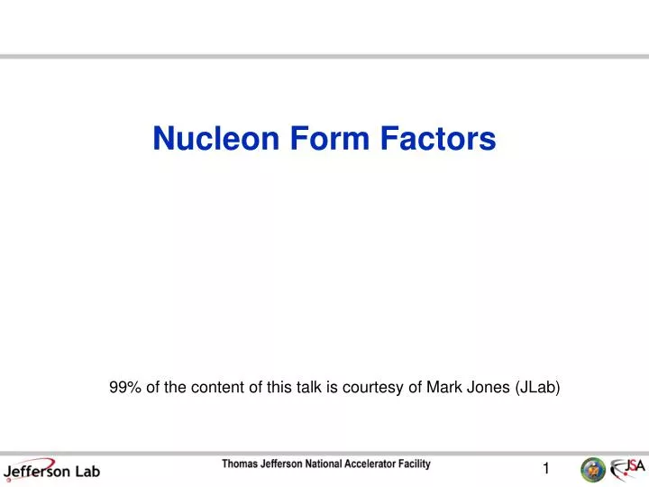 nucleon form factors