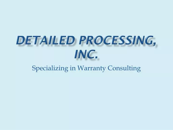 detailed processing inc