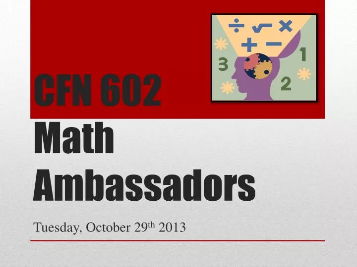 cfn 602 math ambassadors