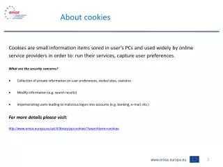 About cookies