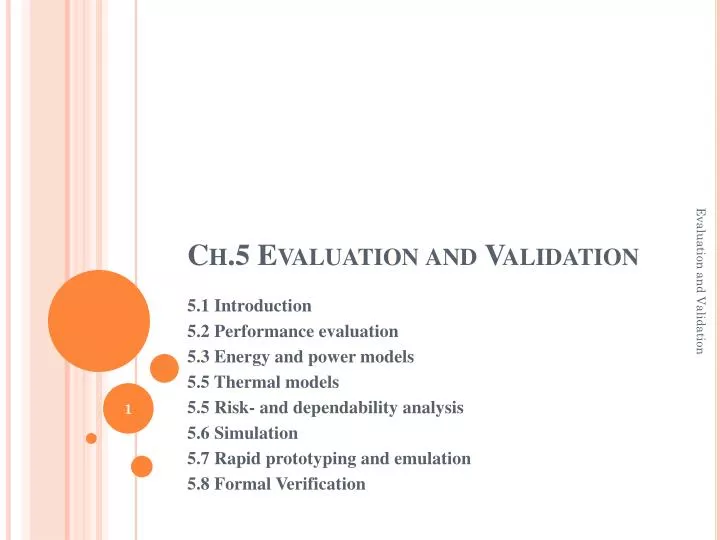 ch 5 evaluation and validation