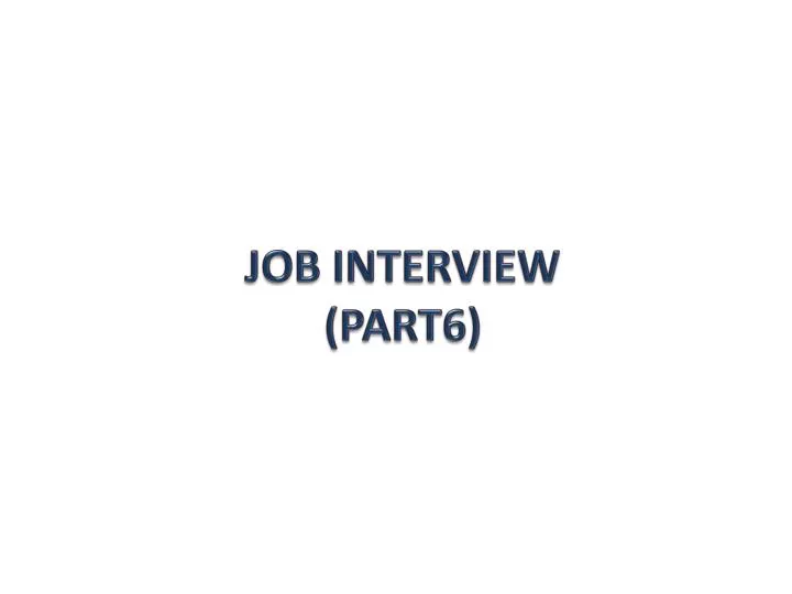 job interview part6