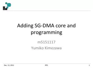 Adding SG-DMA core and programming