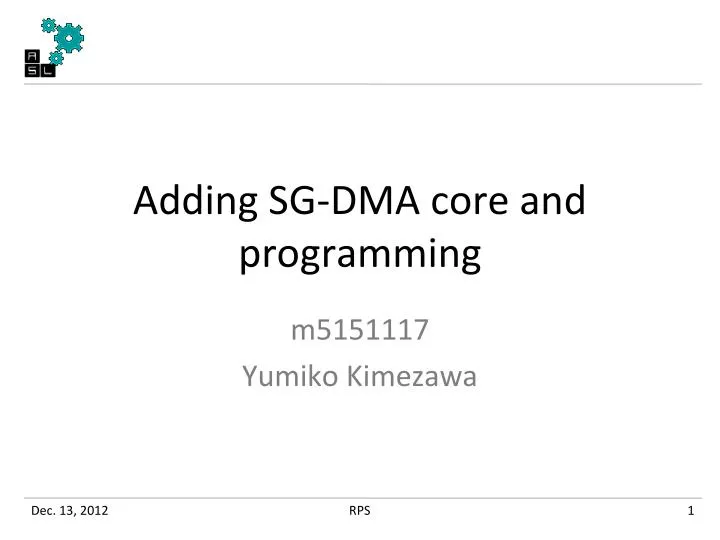 adding sg dma core and programming
