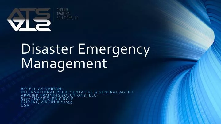 disaster emergency management