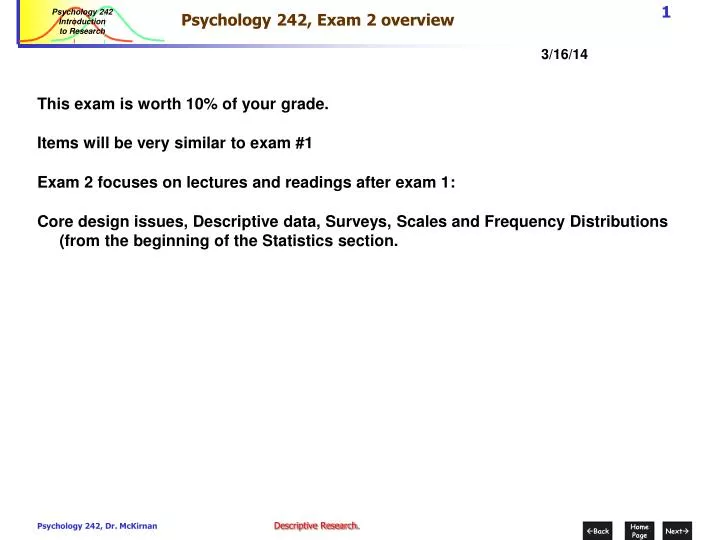 psychology 242 exam 2 overview