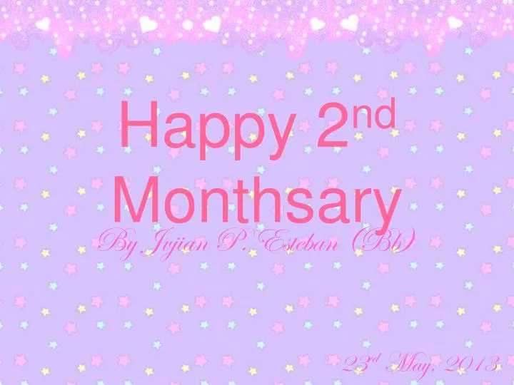 happy 2 nd monthsary