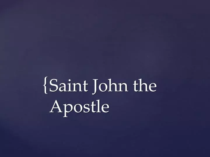 saint john the apostle