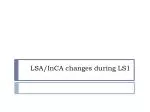 LSA/ InCA changes during LS1 - slide 1