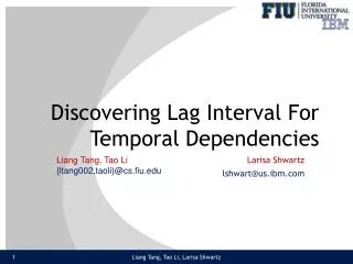 Discovering Lag Interval For Temporal Dependencies