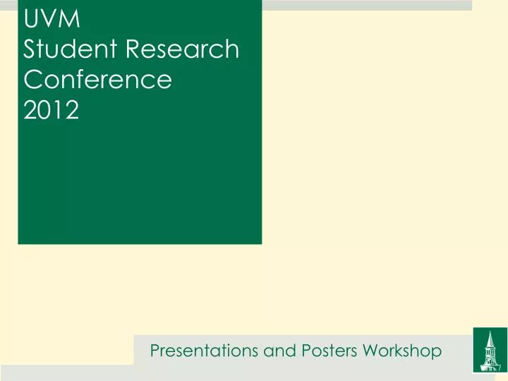 uvm student research conference 2012