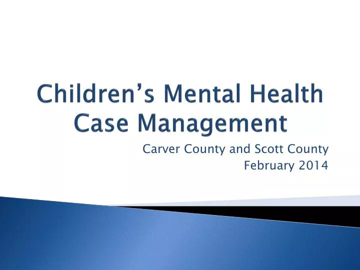 children s mental health case management