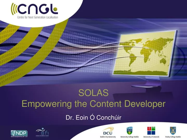 solas empowering the content developer