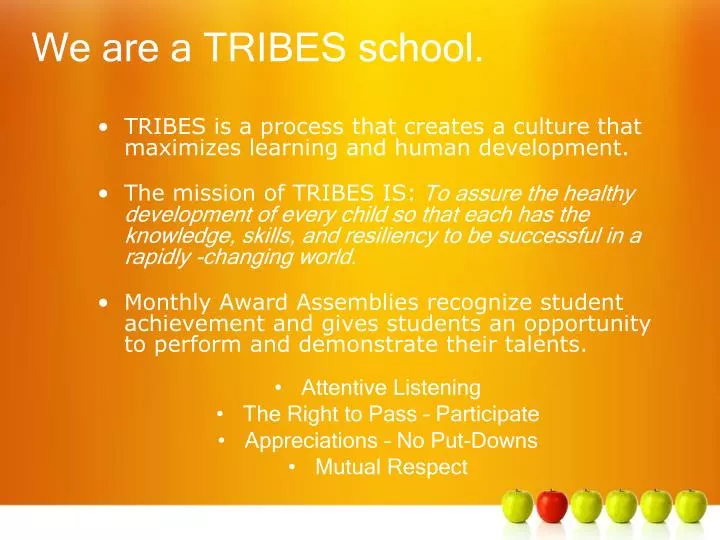 we are a tribes school