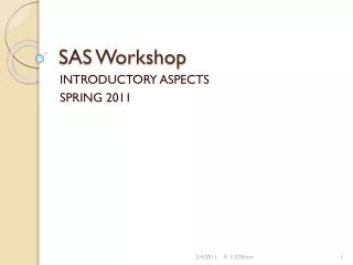 SAS Workshop