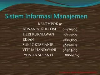 sistem informasi manajemen