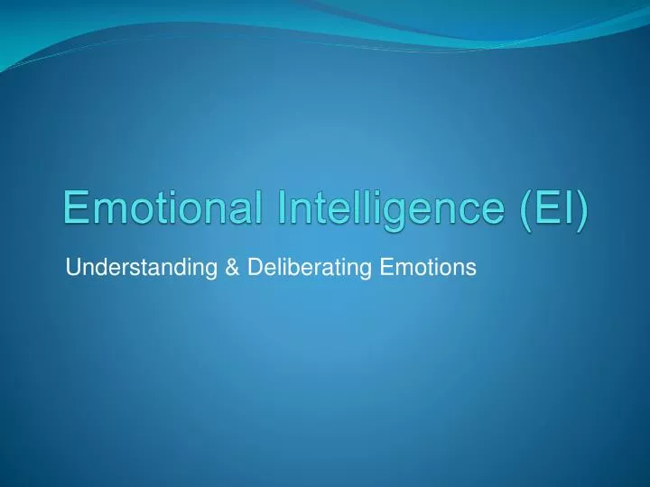 emotional intelligence ei