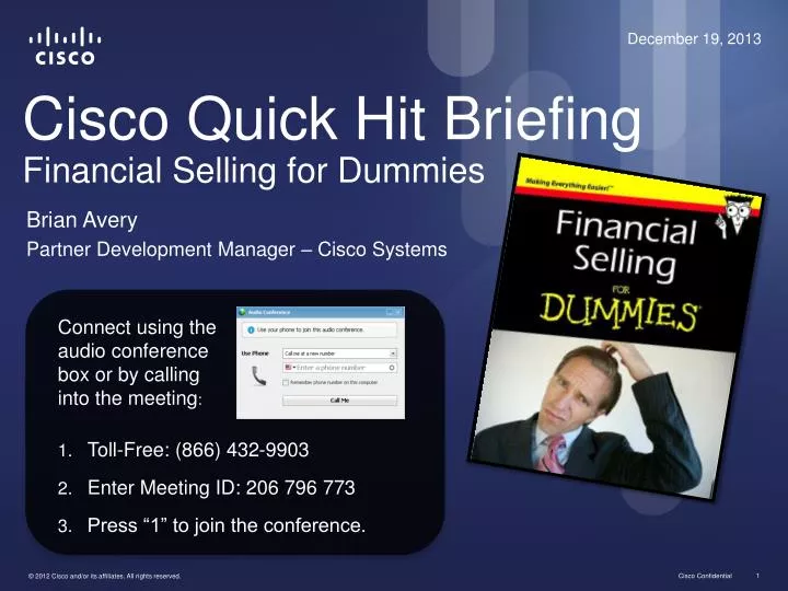cisco quick hit briefing financial selling for dummies