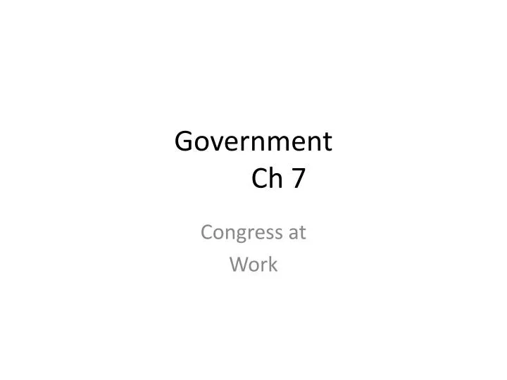government ch 7