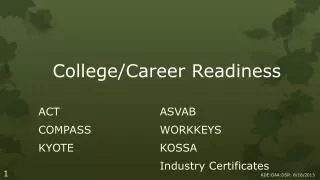 College/Career Readiness