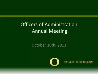 Officers of Administration Annual Meeting