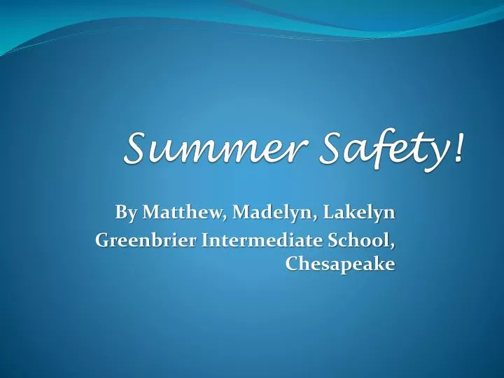 summer safety