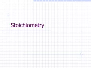 stoichiometry