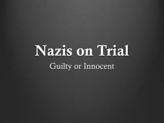 Nazis on Trial