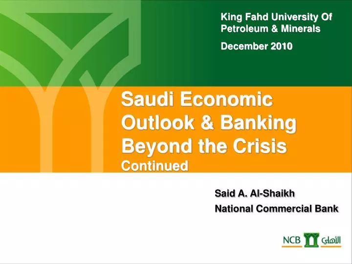 saudi economic outlook banking beyond the crisis continued