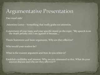 Argumentative Presentation