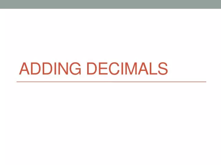 adding decimals