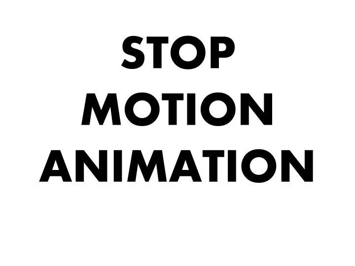 stop motion animation