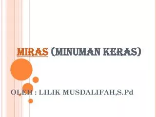 miras minuman keras