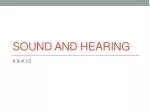 Sound and Hearing - slide 1