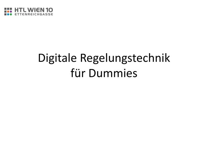 digitale regelungstechnik f r dummies